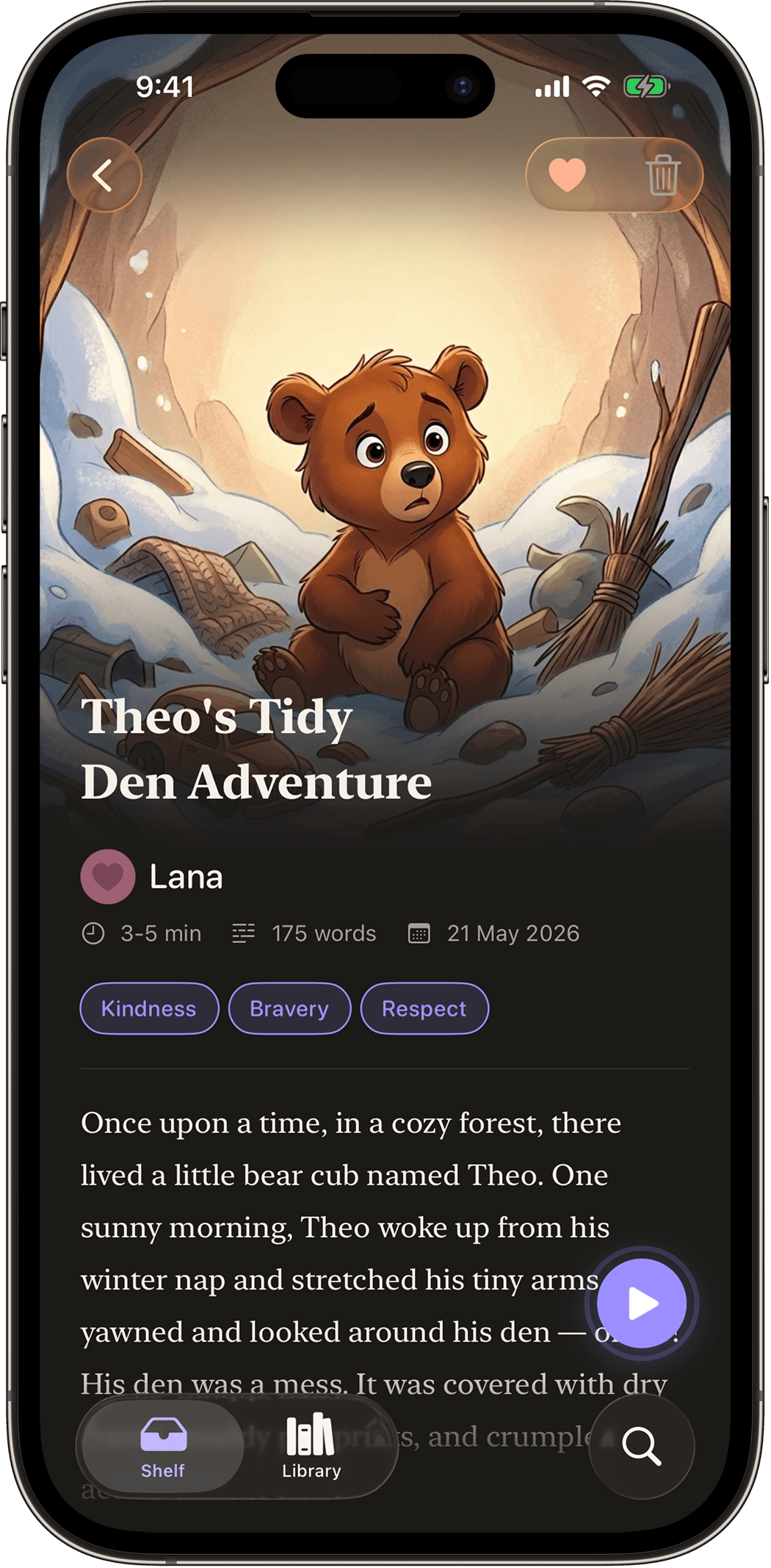 Kiddiel App Mockup Dark